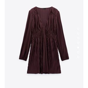 Zara pleated mini dress